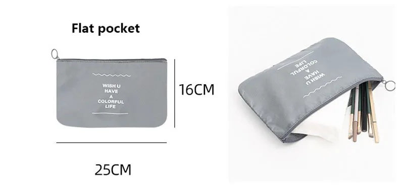 Travel Organizer Set - Suitcase Packing Cubes 8 Pieces Portable Wardrobe Luggage Storage Bags for Clothes & Shoes