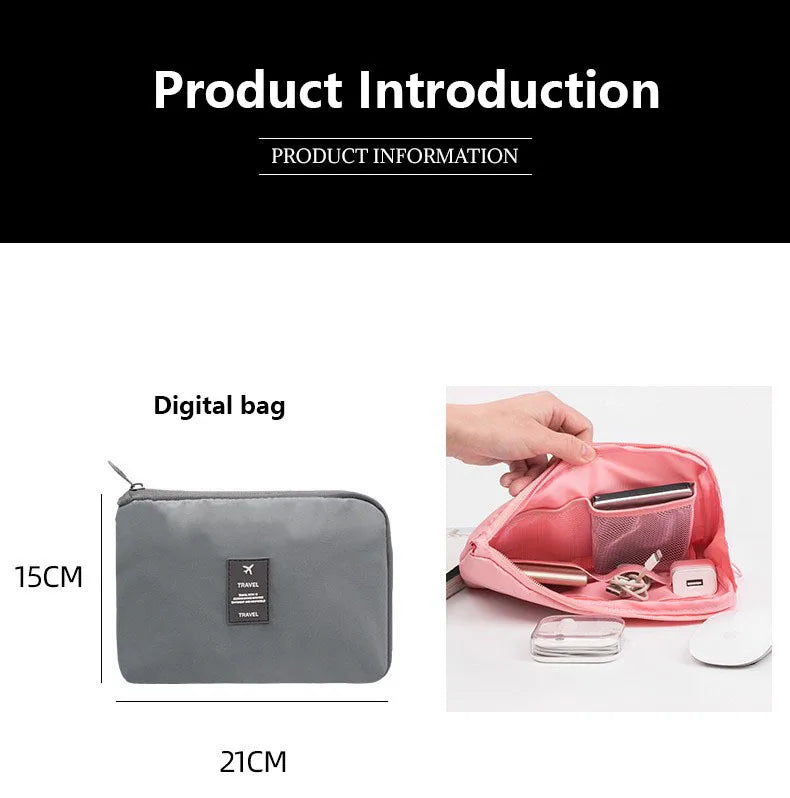 Travel Organizer Set - Suitcase Packing Cubes 8 Pieces Portable Wardrobe Luggage Storage Bags for Clothes & Shoes